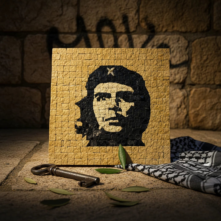 Pal-Mosai handmade Che Guevara mosaic crafted with small square tiles 